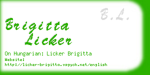 brigitta licker business card